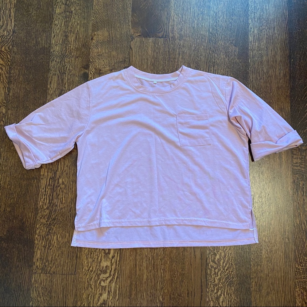 Baby Pink Cropped Tee